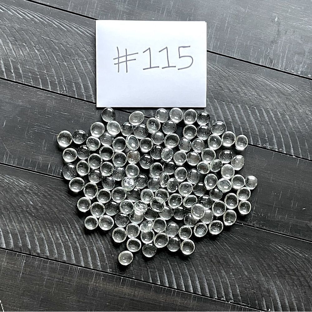 New! 115 count, Clear, Glass, Decorative Filler Beads (for use in cases, etc.)